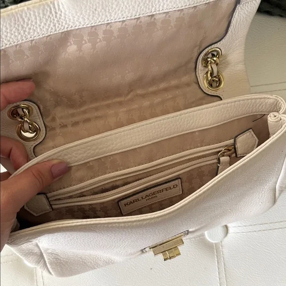 Karl Lagerfeld Paris Agyness Quilted Leather Bag - Picture 7 of 9